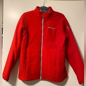 Patagonia Nano Air Red and light Blue light puffer jacket